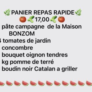 panier fermier repas rapide 66