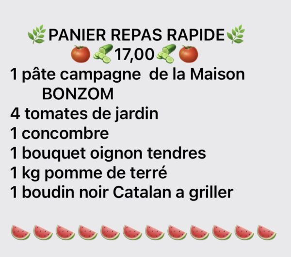 panier fermier repas rapide 66